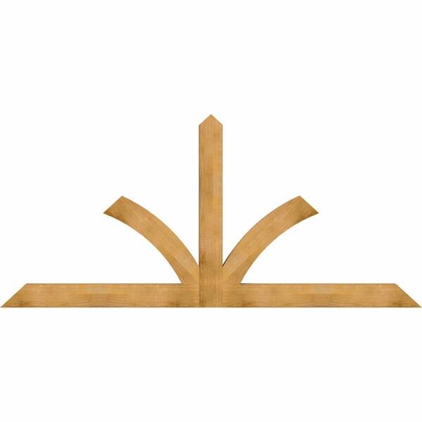 Ekena Millwork Richland Rough Sawn Timber Gable Bracket, Western Red Cedar, 108"W x 49"H x 4"D x 6"F, 11/12 Pitch GBW108X49X0406RIC00RWR - main